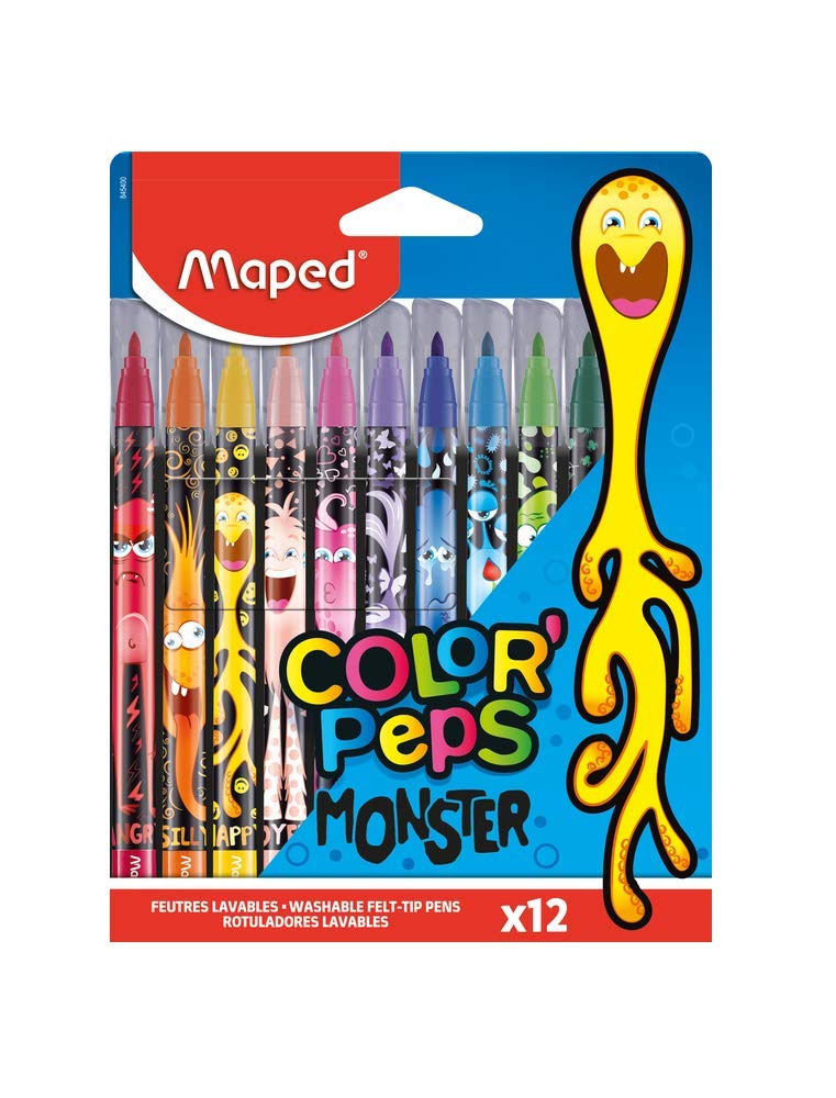 Maped Color Peps Monster Felt Tips (Pack of 12)