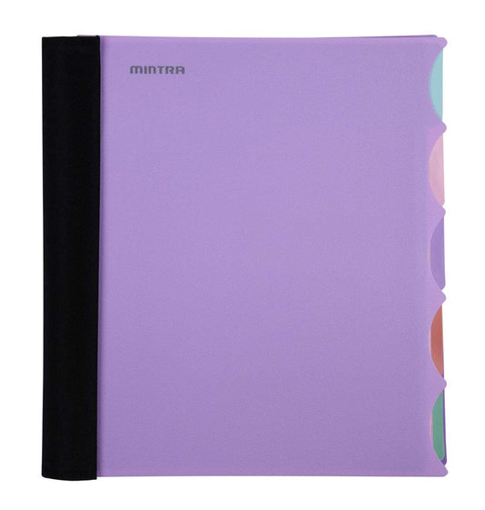 Mintra Office Durable PREMIUM Spiral Notebook, ((Lavender, 5 Subject (8.5in x 11in)) - Fabric