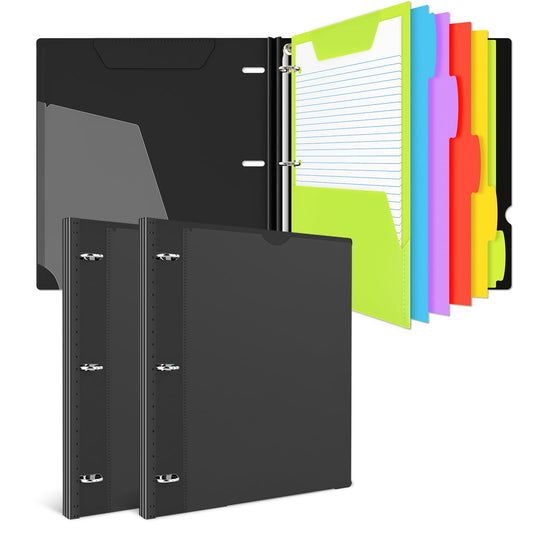 INFUN All-in-one Telescoping Binder Notebook - 2 PCS- Refillable 3 Ring Notebook Binder with 1