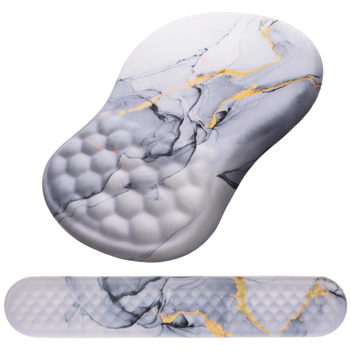 Laokiiy Ergonomic Mouse Pad with Wrist Support and Keyboard Wrist Rest Set