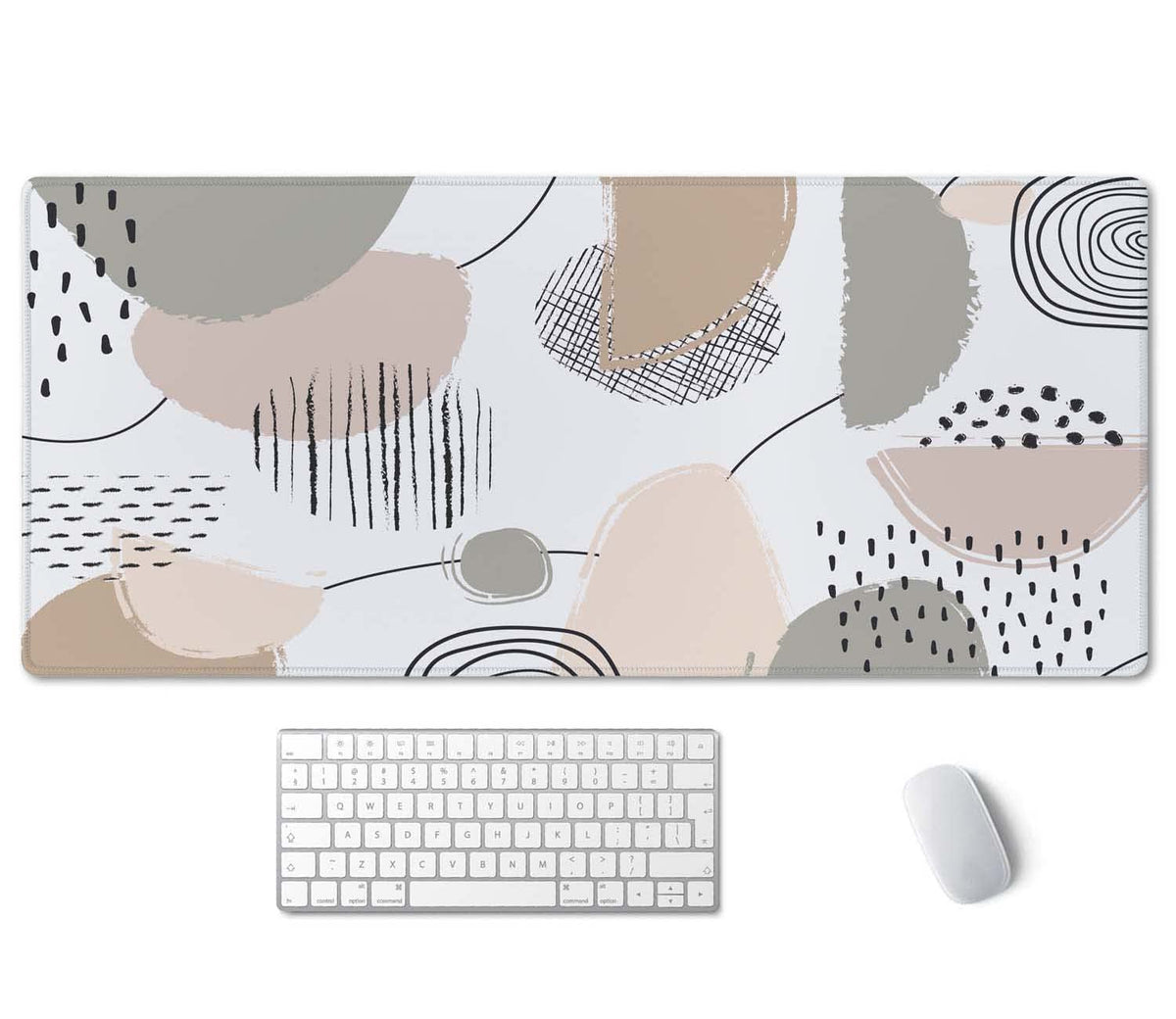 SSOIU Boho Pastel Painting Desk Mat, Cute Desk Mat, Extended Mouse Pad, Large Mouse Pad Laptop