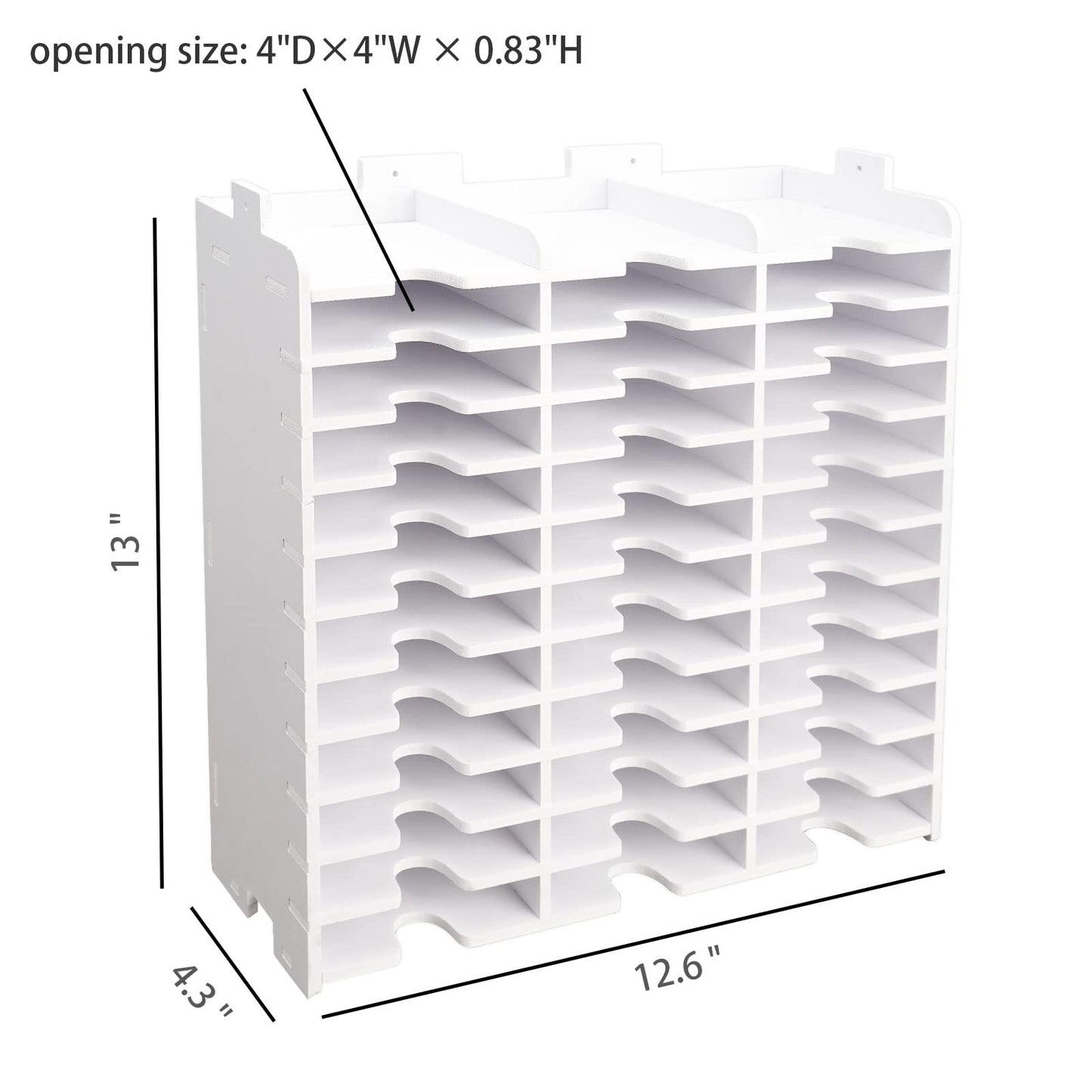 SANFURNEY Ink Pad Storage Holder, 36 Slots Stamp Pad Organizer Rack