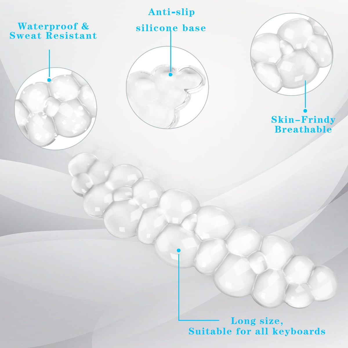 Gel Cloud Keyboard Wrist Rest, Cute Wrist Support and Arm Support Keyboard Rest for Keyboard Typing