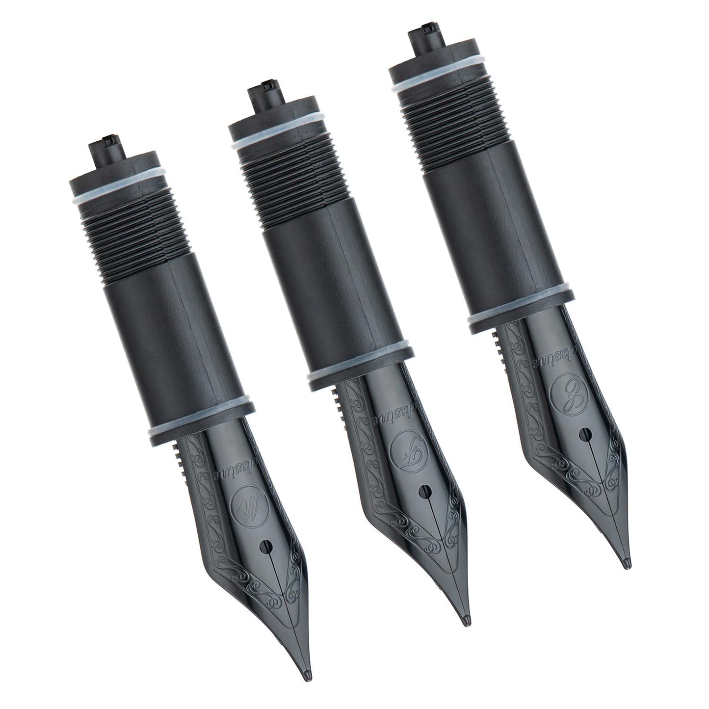 Asvine 3 PCS Fountain Pen Replaced Nibs, #6 Black EF/F/M Nib V169, P20, P30 and V126
