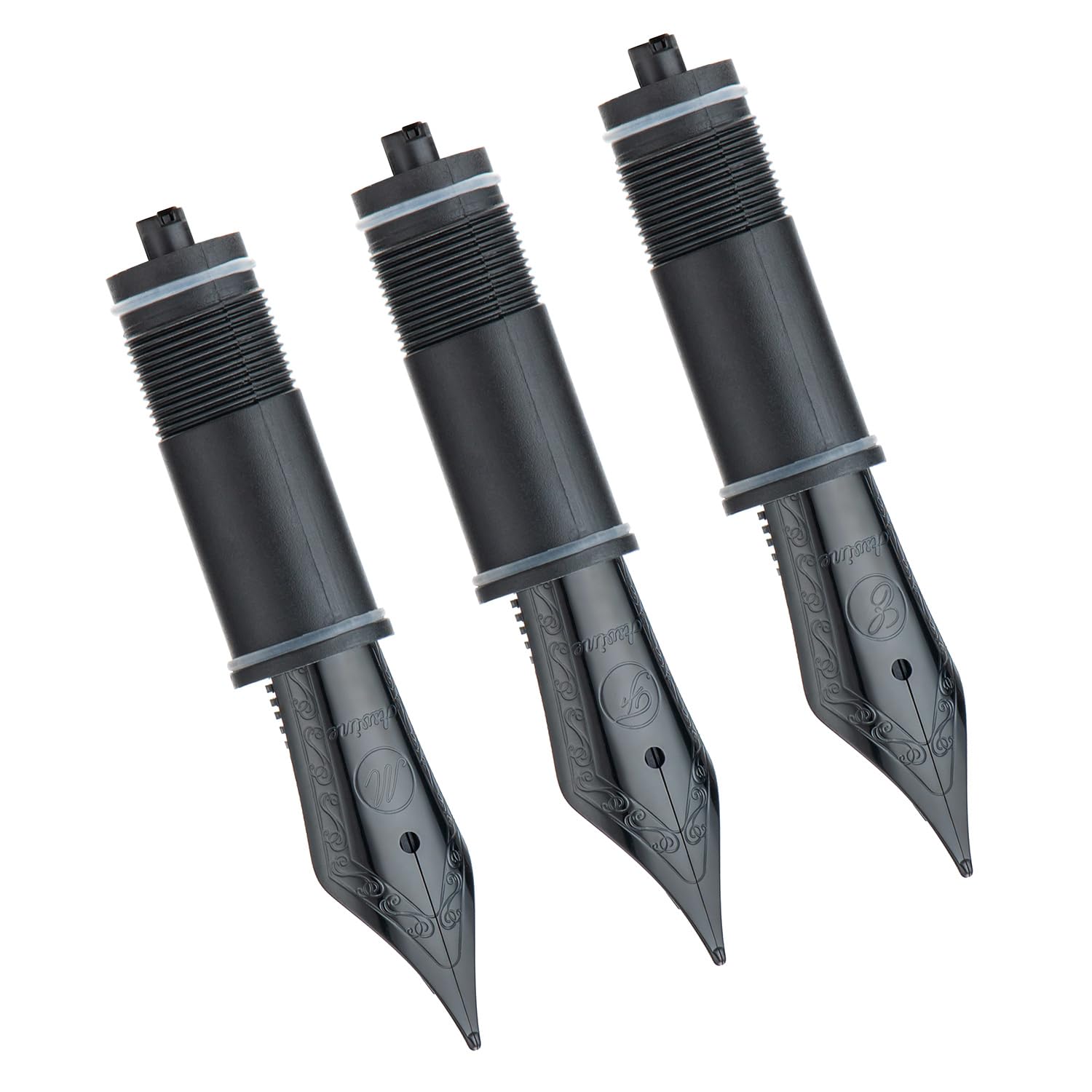 Asvine 3 PCS Fountain Pen Replaced Nibs, #6 Black EF/F/M Nib V169, P20, P30 and V126