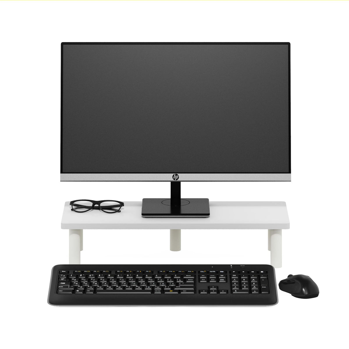 Furinno TURN-N-TUBE Monitor Stand Riser, 23.6" Wide Rectangle Monitor Riser, Laptop Stand for Desk