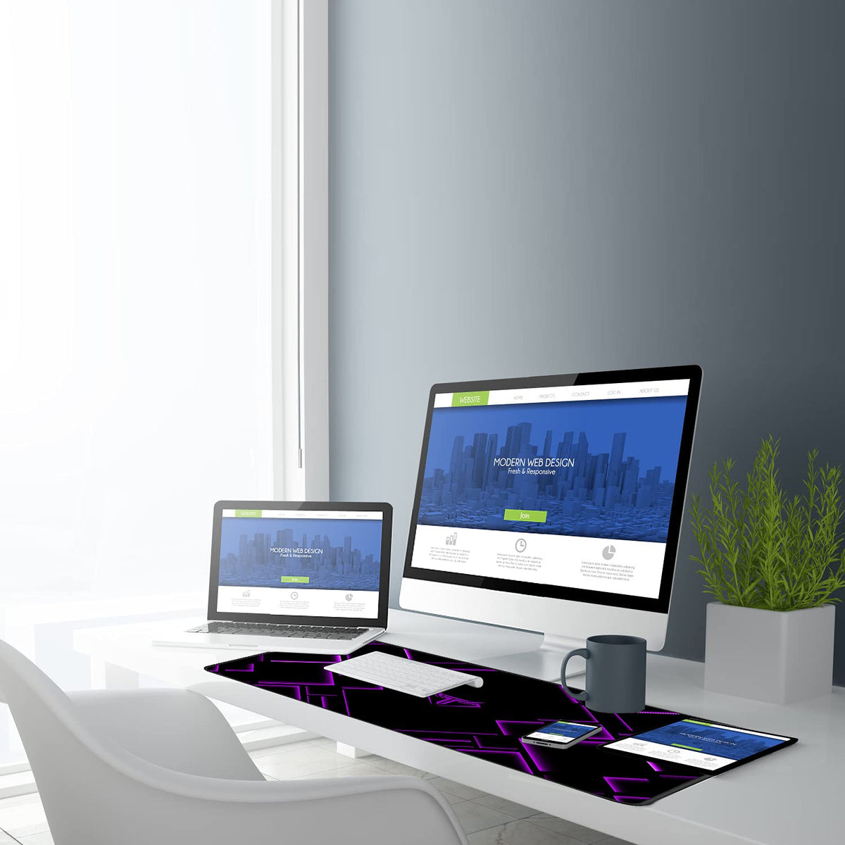 TEDNETGO Large Extended Gaming Mouse Pad, Long Mouse Pads, Extra Large Big Mouse Pad with Stitched