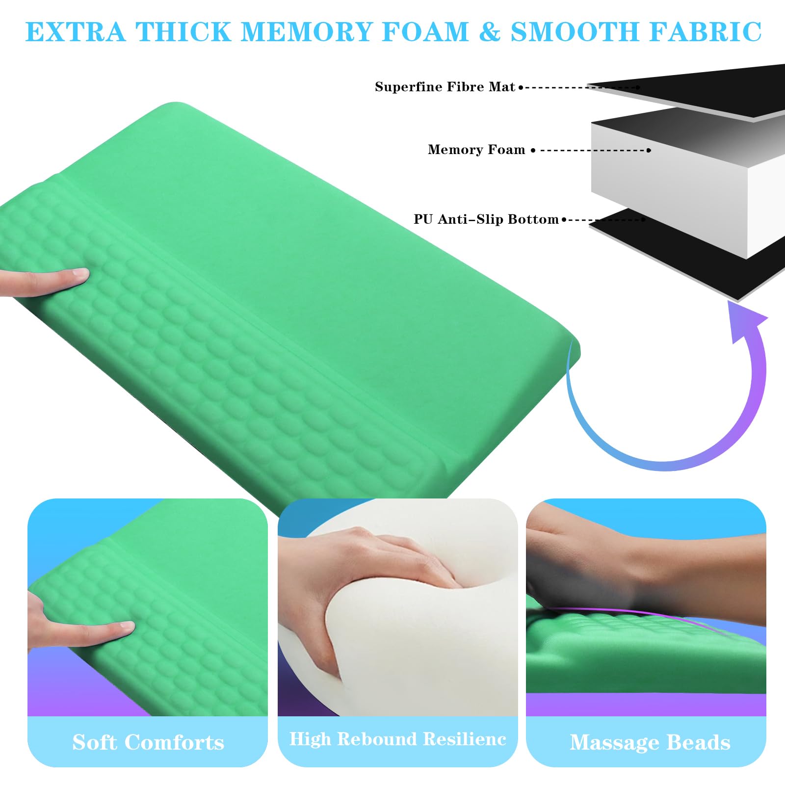 Computer Keyboard Stand with Wrist Rest, Ergonomic Tilted Keyboard Holder - Keyboard Riser with