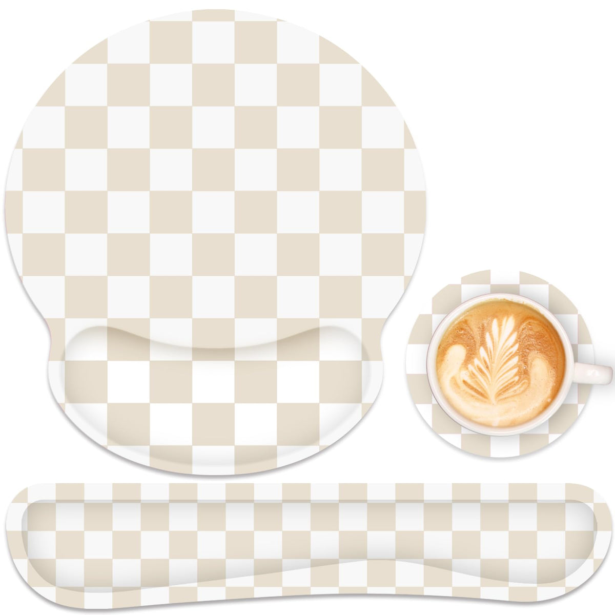 Ergonomic Mouse Pad with Wrist Rest and Keyboard Wrist Rest, Mousepad