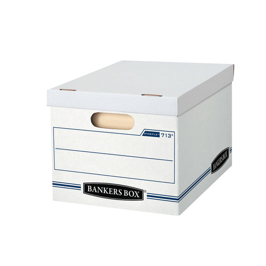 Bankers Box 6-Pack Basic-Duty File Storage Box with Lid, Letter/Legal