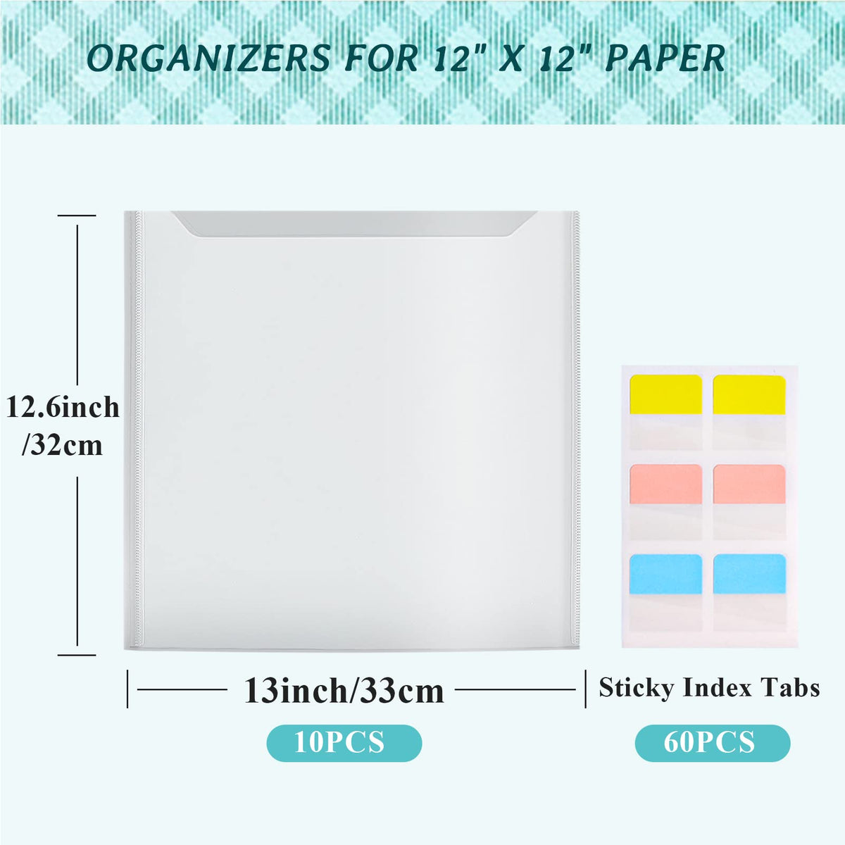 Caydo 82 Pieces Scrapbook Paper Storage Organizer with 120 Pieces Sticky