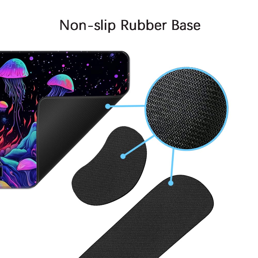 Desk Mat, Large Gaming Mouse Pad with Wrist Rest, 4 in1 XXL Mouse pad+Keyboard Wrist Rest+Mouse Pad
