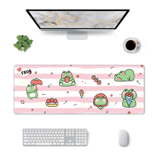 Cute Frog Mouse Pad XL Large Mousepad Non Slip Rubber Base Desk Mat for Laptop Computer Gaming