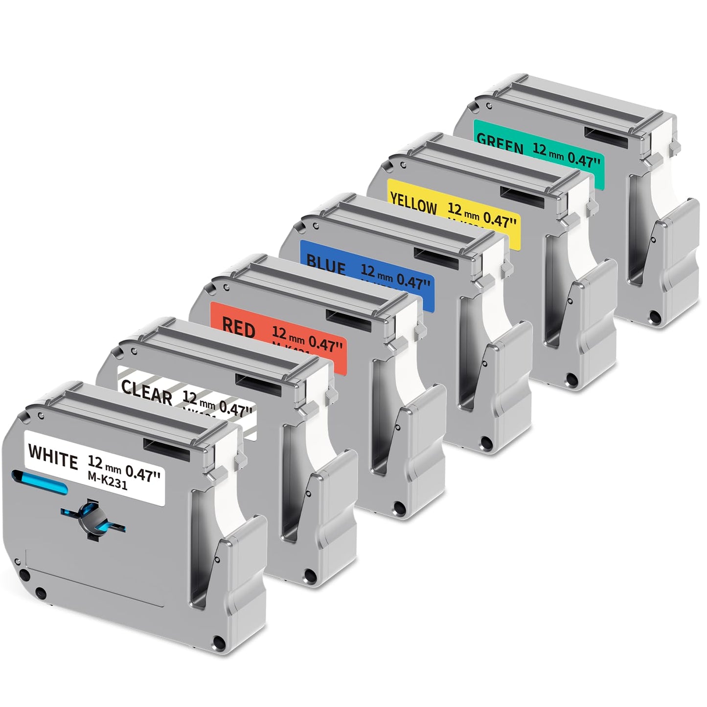 Replace for Brother M Tape 12mm 0.47 Color P Touch PTM95 Label Tape