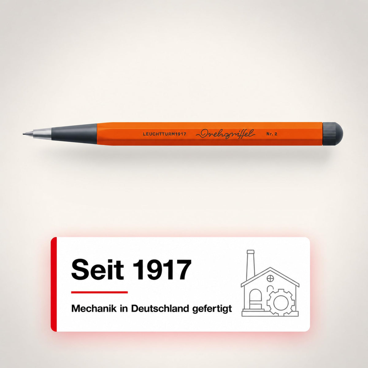 LEUCHTTURM1917 374014 Drehgriffel Nr. 2, Pumpkin - Pencil