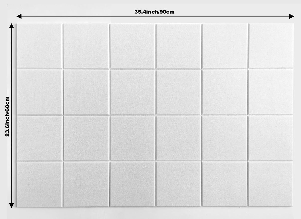 DECORITA Cork Board 24 x36 Alternative - 6 Pack Felt Wall Tiles with Safe Removable Adhesive Tabs