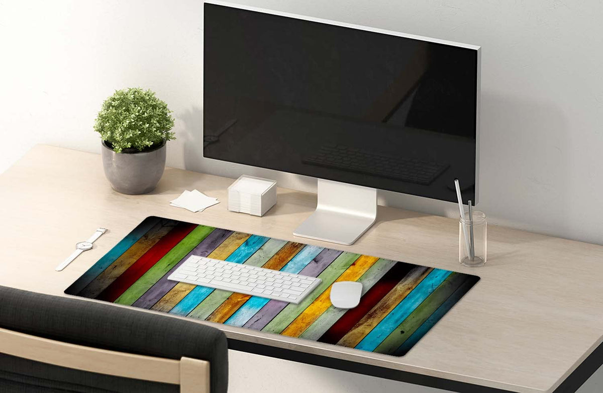 SSOIU Large Mouse Pad, Full Desk XXL Extended Gaming Mouse Pad 35.5" X 15.7", Waterproof Desk Mat