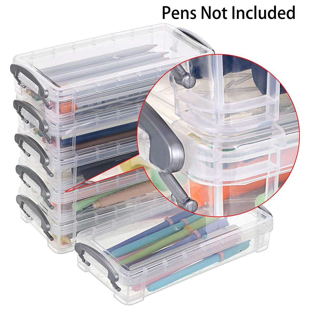 BTSKY Large Capacity Pencil Box, Office Supplies Storage Organizer Box, Brush Painting Pencils