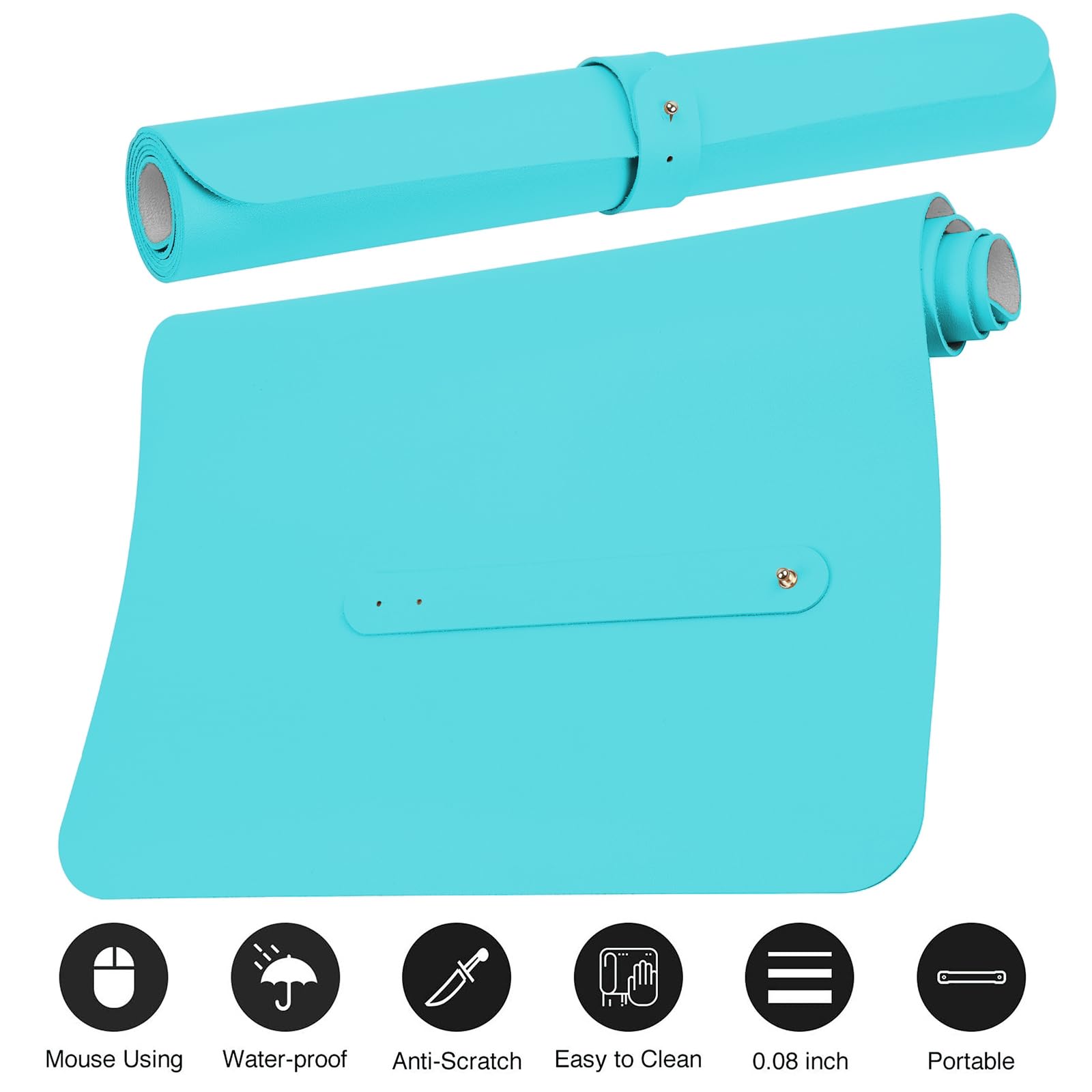 Boutilon Leather Desk Pad Protector,Non-Slip Mouse Pad,Laptop Desk Pad,Office Mouse Mat,Waterproof