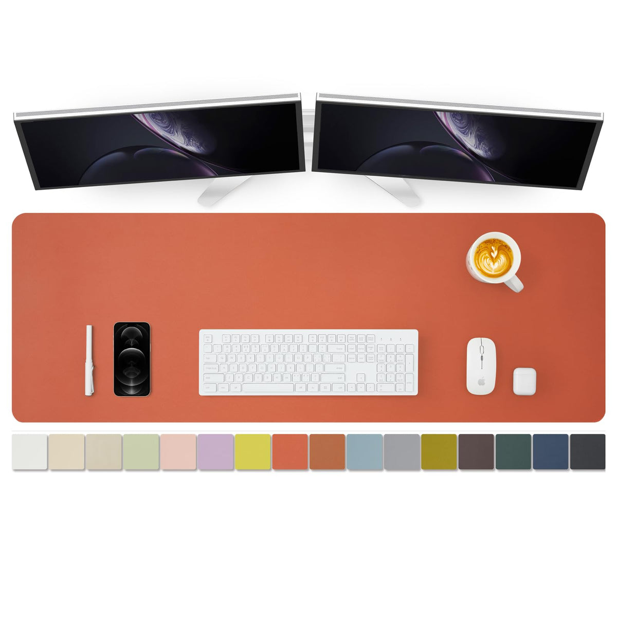 Large Desk Mat - 47.2"x 17" Non-Slip PU Desk Pad for Office and Home - Ideal for Large Mouse Pad
