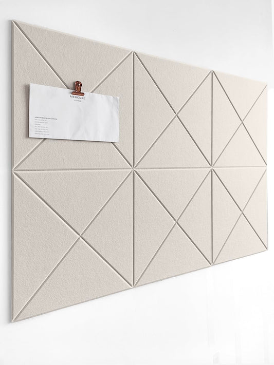 DECORITA Cork Board 24 x36 Alternative - 6 Pack Felt Wall Tiles with Safe Removable Adhesive Tabs