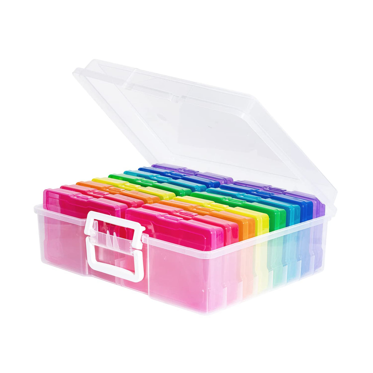 Naivees 4" x 6" Photo Storage Case with Handle, 16 Inner Photo Organizer Keeper, Extra Large