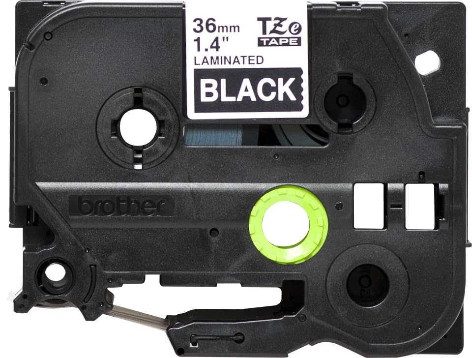 Brother TZe-365 Labelling Tape Cassette, White on Black, 36 mm (W) x 8 m (L), Laminated, Brother