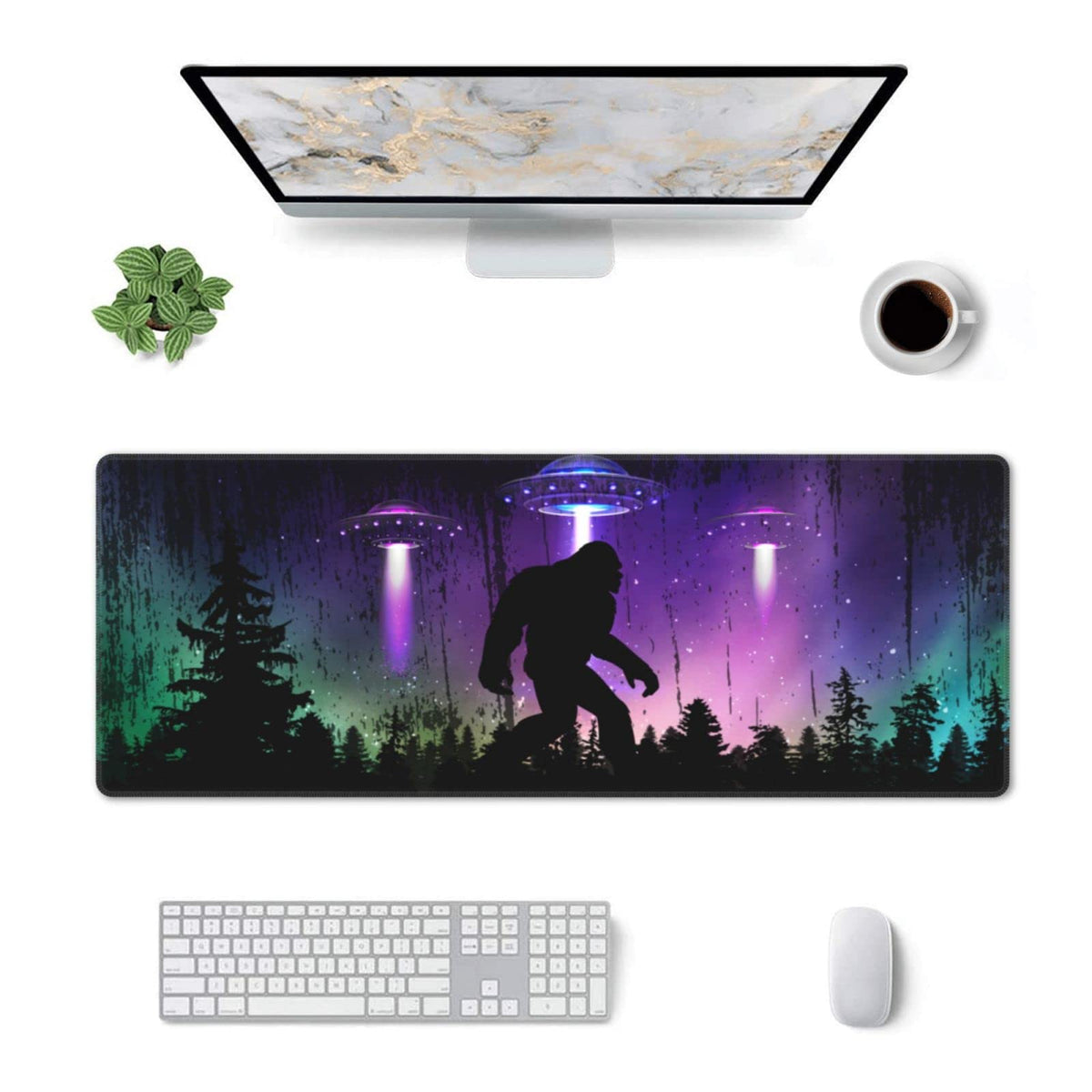 Sasquatch Mouse Pad XL Extended Desk Mat, Computer Mousepad