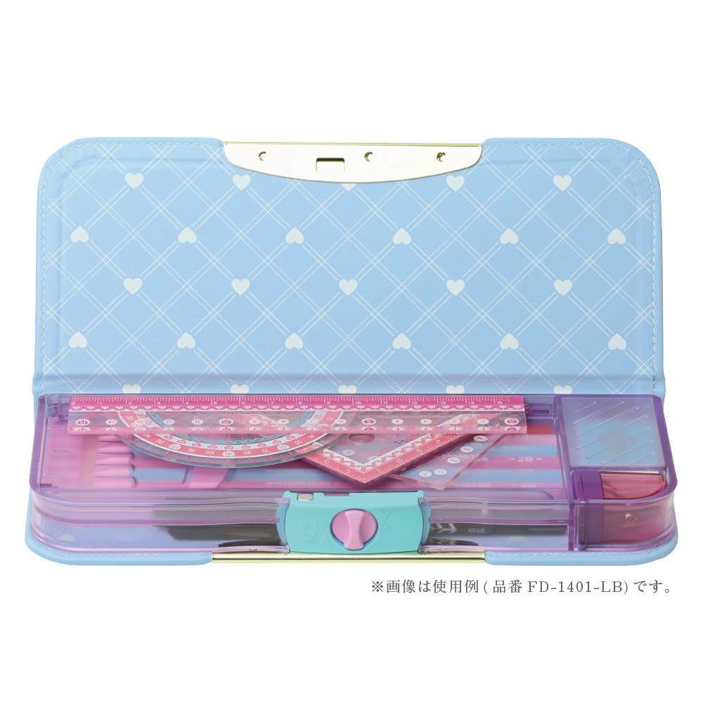 Sonic FD-1401-LB Liana Tiara Allock Pencil Case, Slim, Double-Sided Princess, Light Blue