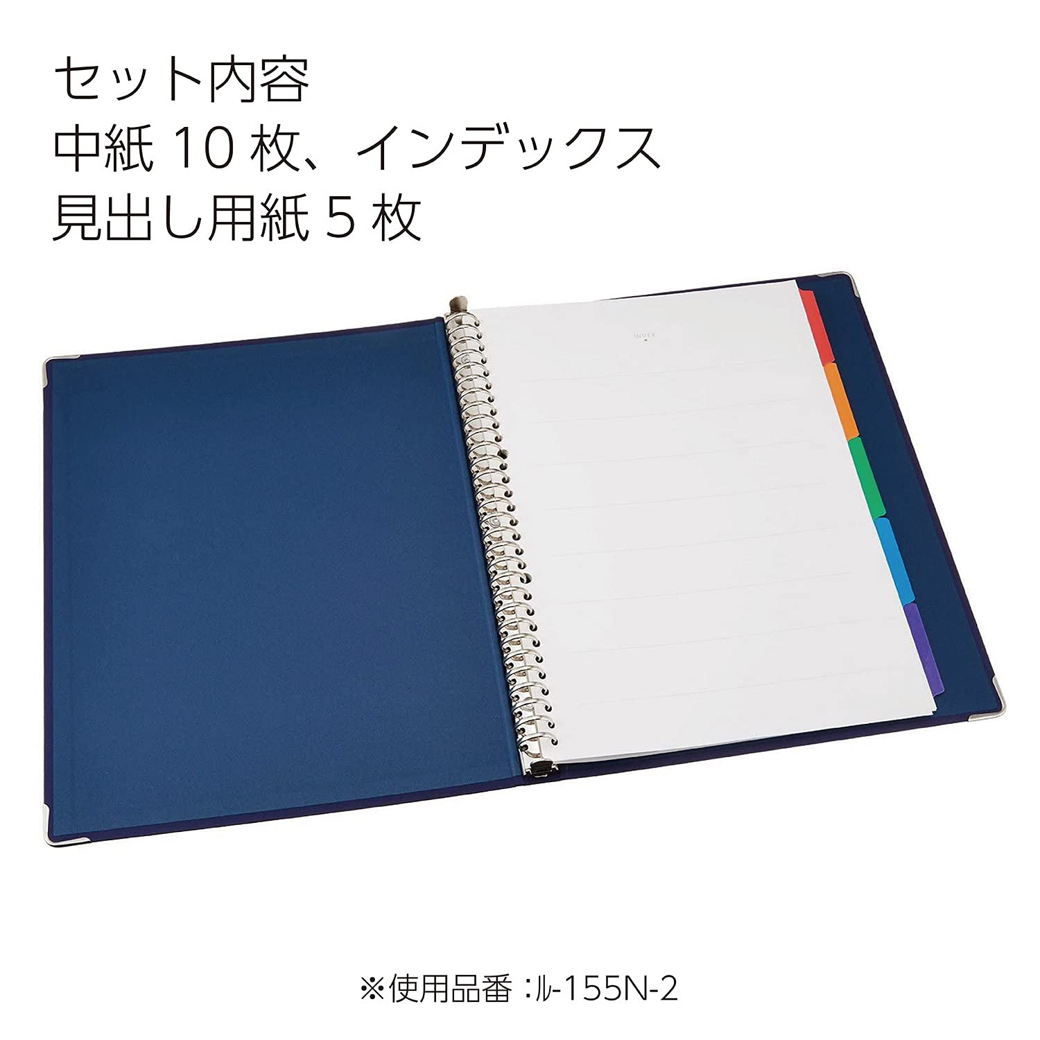 Kokuyo Color Palette Metal Round Ring Binder, A4-S, 30 Holes, Up to 100 Sheets, 5 Colorful Tab