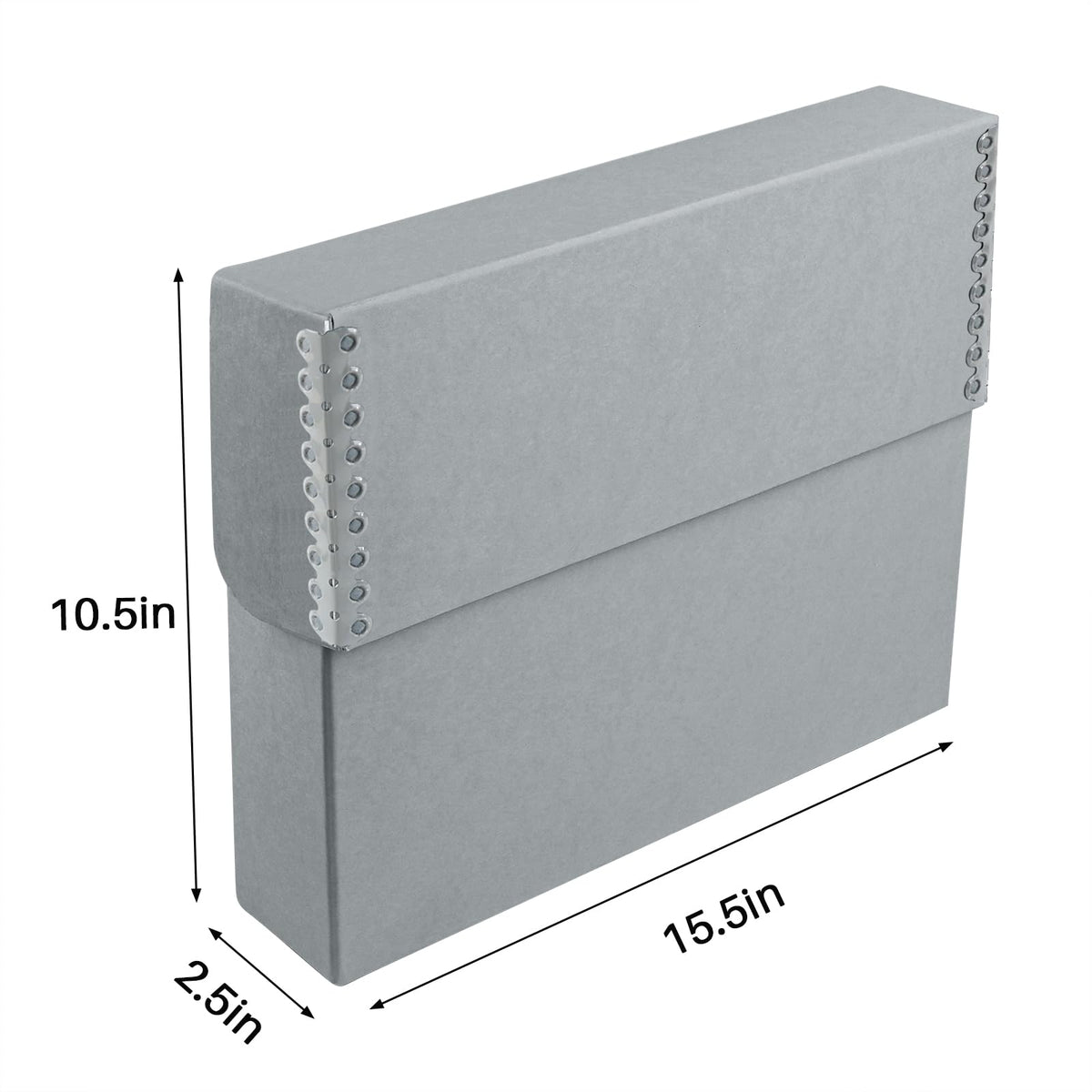 Lineco Archival Document Storage Box, Gray, 15.5" x 10.5" x 2.5"