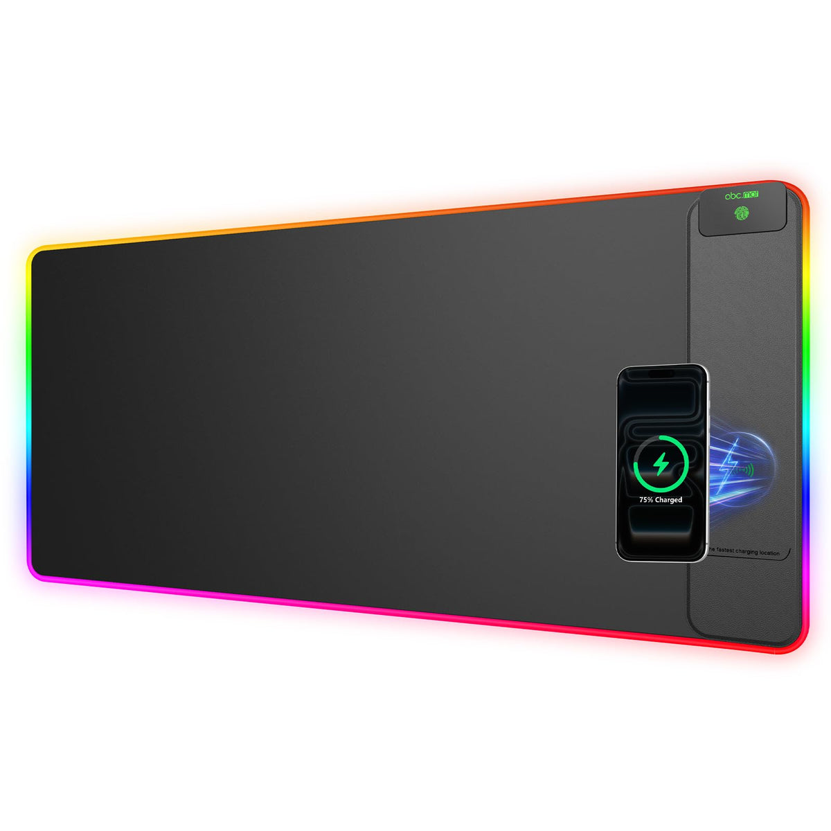 Wireless Charging Mouse Pad Gaming, 31.5"x15.8" Large Desk Mat, Waterproof