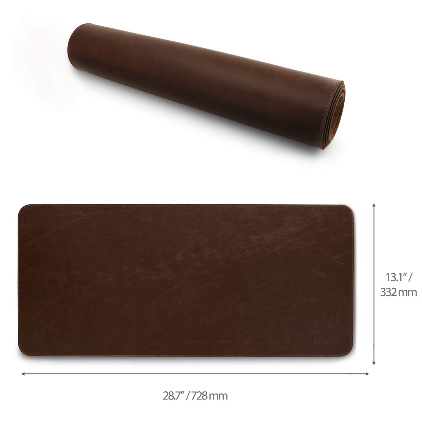 Londo Leather Extended Mouse Pad – Large Desk Mat for Office & Gaming, Smooth Writing Surface