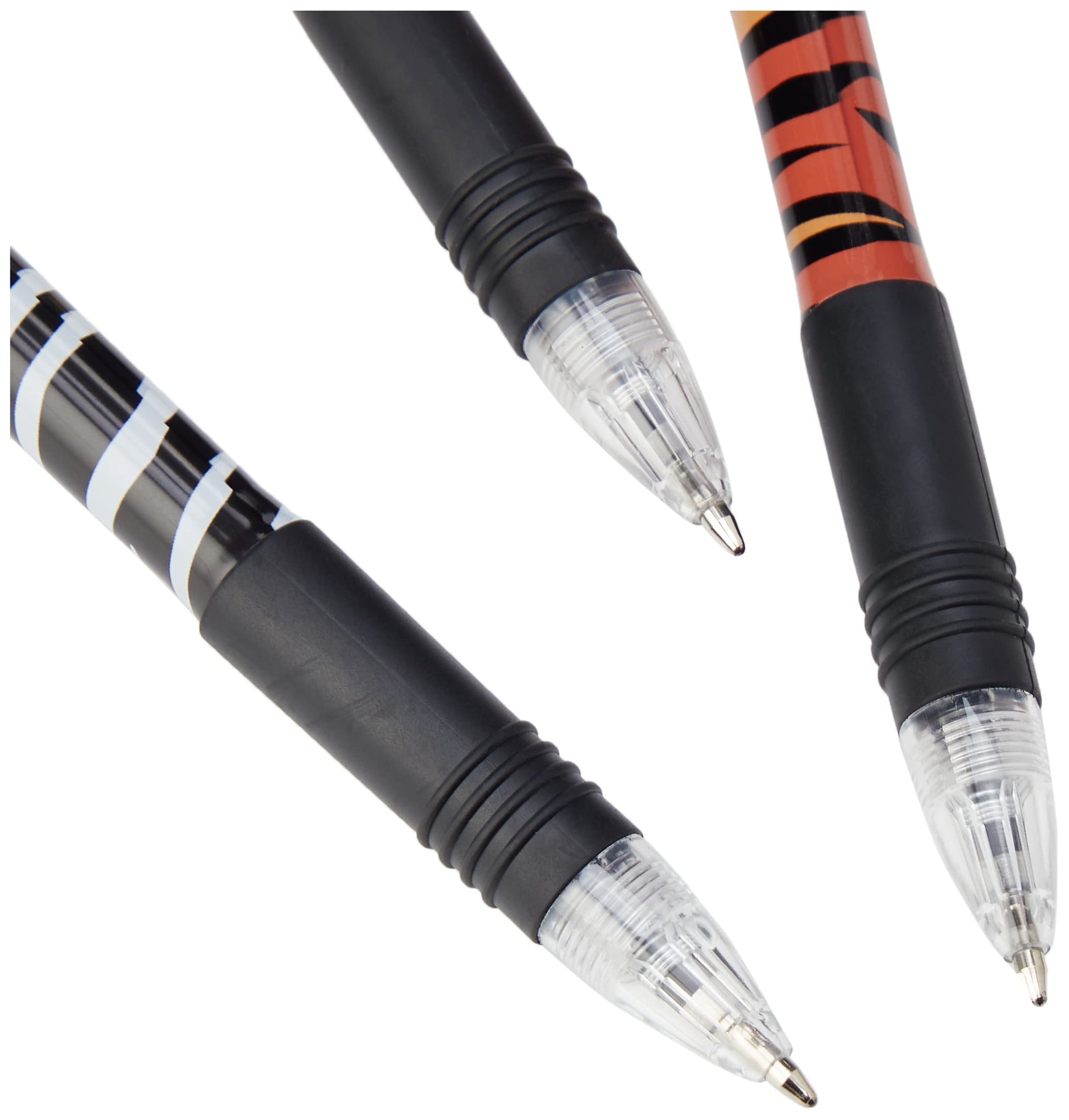 Zebra 2258 Z-Grip Black Ink Funky Animal Print Ballpoint Pen - (Pack of 5)