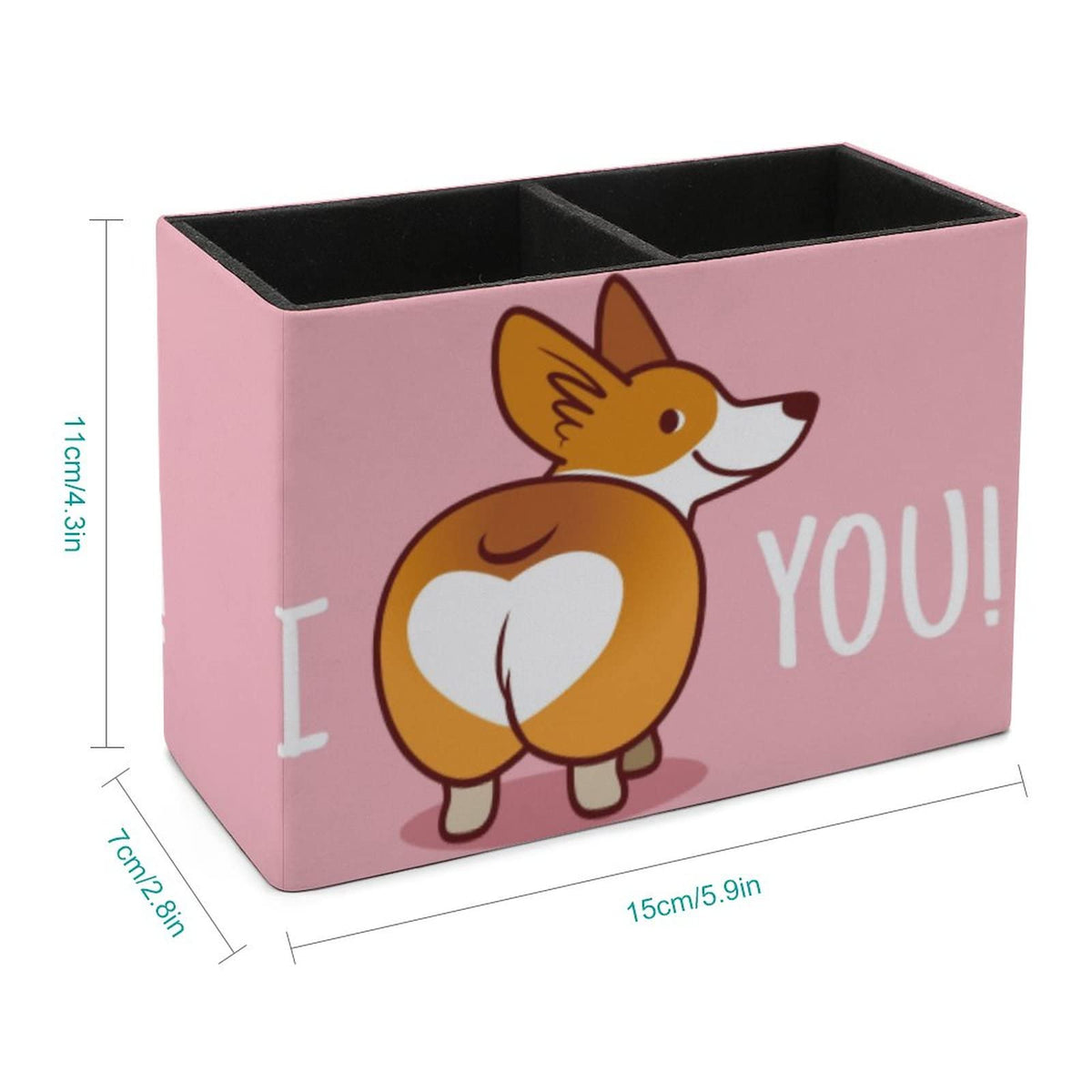 Niapessel Pencil Holder for Desk, Cute Corgi Dog Pen Holder Storage Desktop Pen Organizer Desk