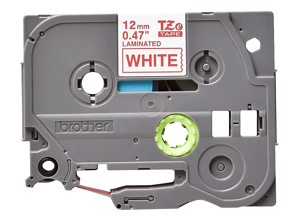 Brother Genuine P-Touch TZE-232 Tape, 1/2" (0.47 mm) Standard Laminated P-Touch Tape, Red on White