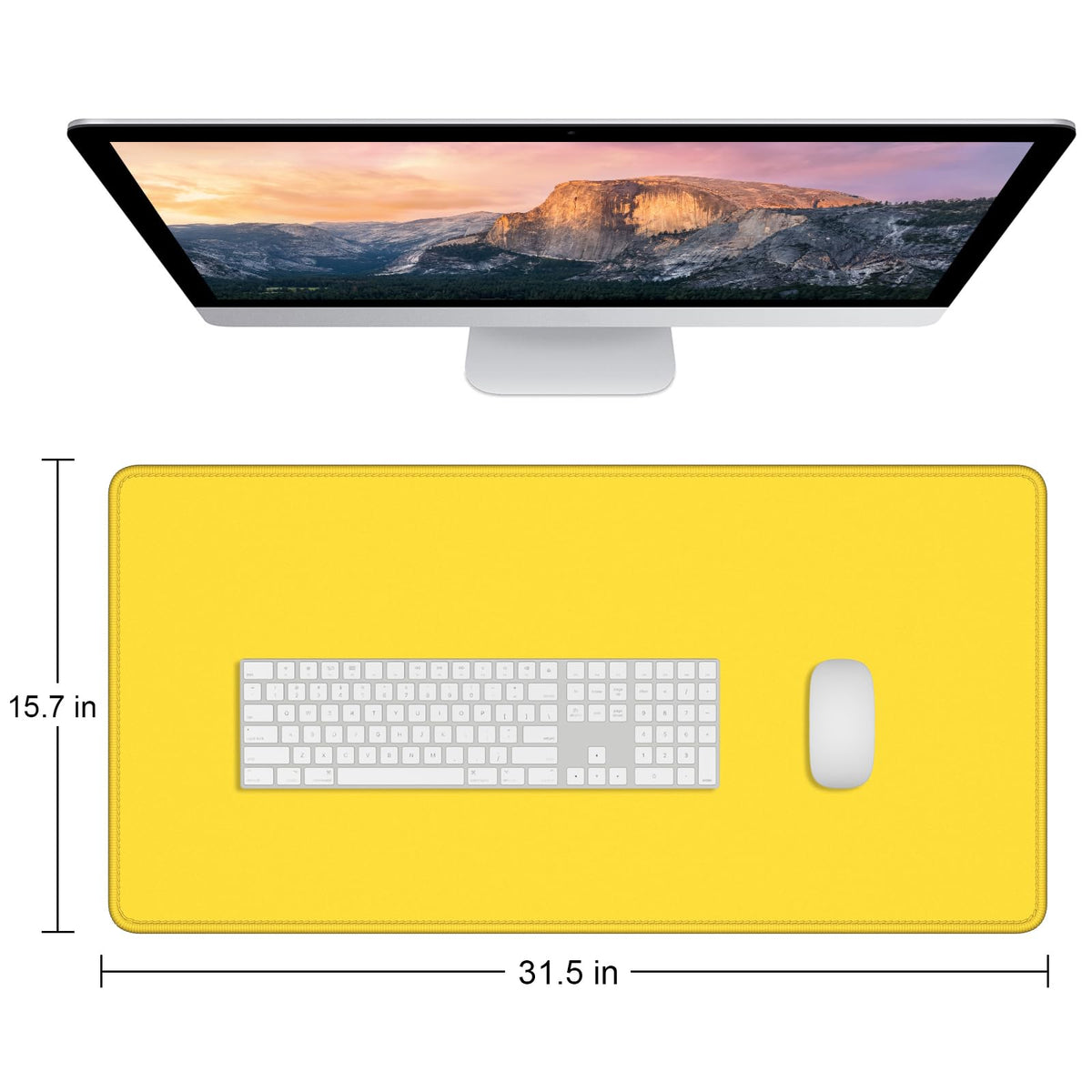 Dapesuom Large Gaming Mouse Pad, Extended Mouse Mat with Stitched Edges, Full Size Keyboard Pad