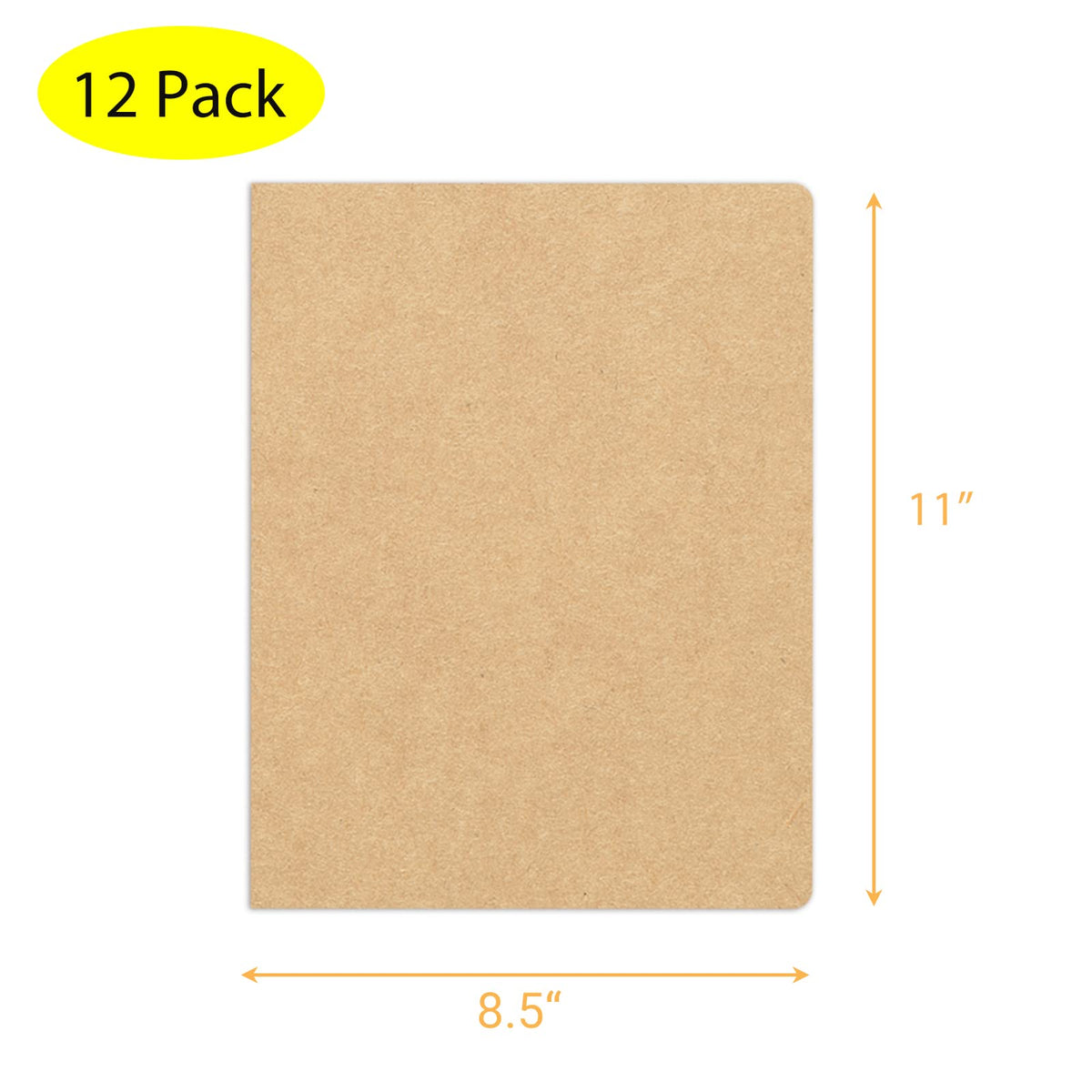 zmybcpack 12 Pack 8.5x11 inch Large Graph Paper Notebook Journals Bulk
