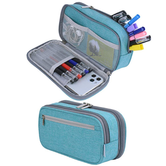 Chelory Big Capacity Pencil Case Large Pencil Bag Pouch 3 Comparments Pen Pencil Marker Cases