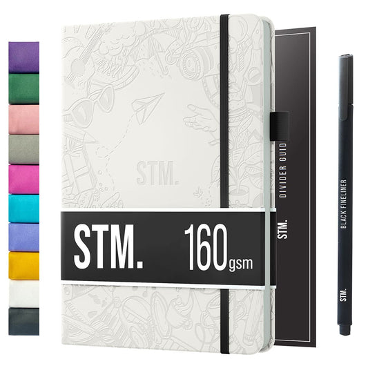 Bullet Dotted Journal Dot Grid Notebook | A5 Daily Journaling Notebooks for Personal Writing, Work