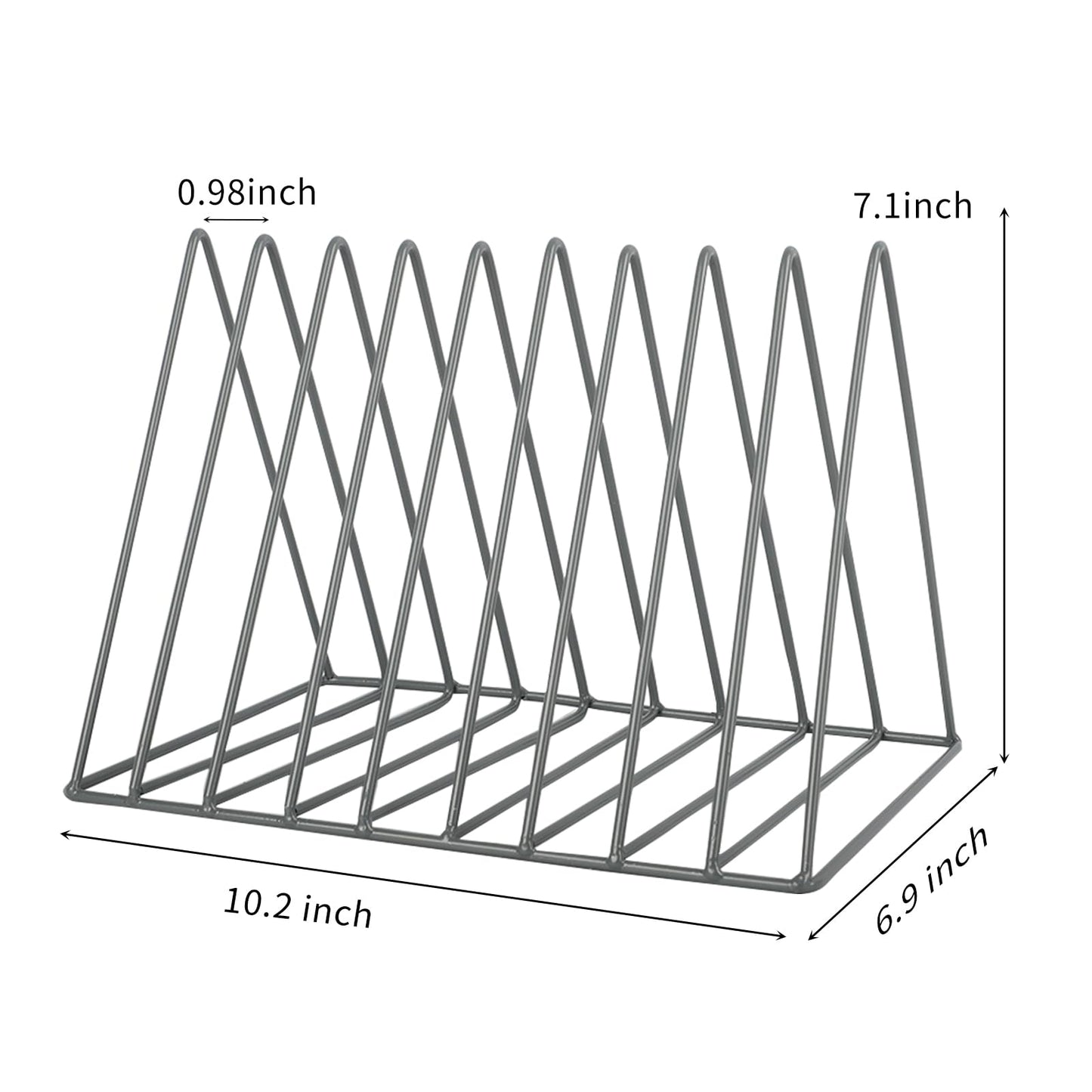 EASEPRES Vinyl Record Holder Storage, 9 Slot Metal Magazine Book Album Display Rack, Stylish