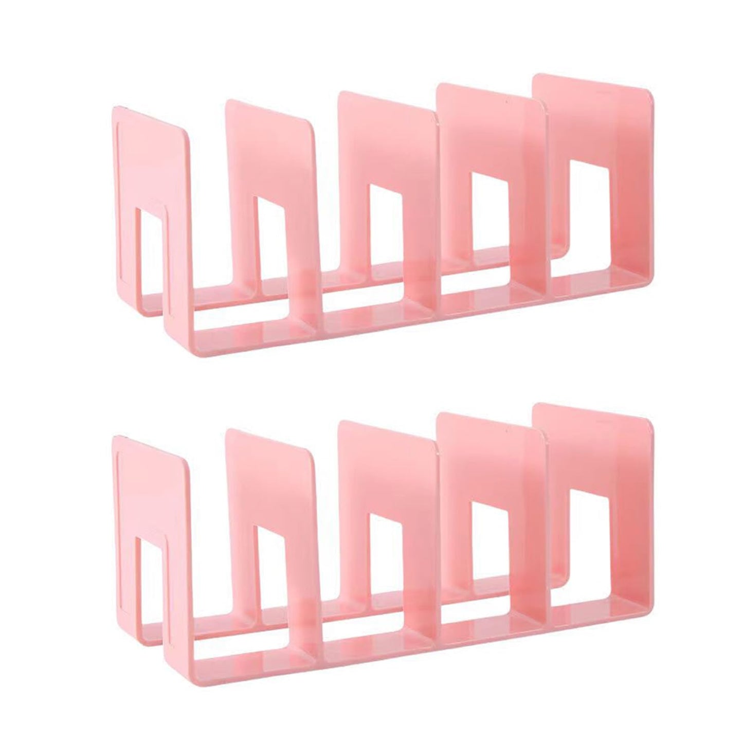 Zhousensen 2PCS Acrylic File Organizer for Desk, Desktop Document/Mail Organizer, 4 Compartments
