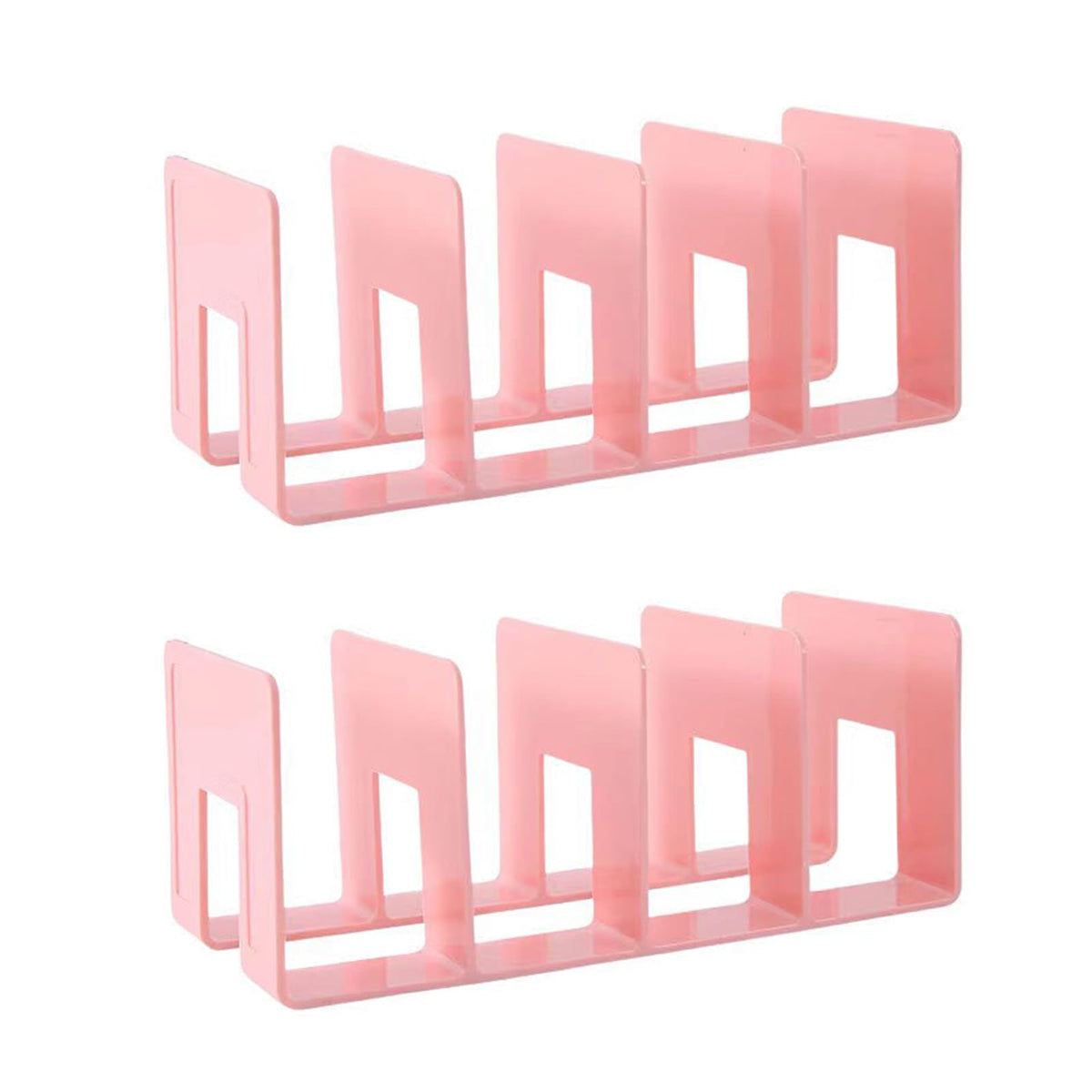 Zhousensen 2PCS Acrylic File Organizer for Desk, Desktop Document/Mail Organizer, 4 Compartments