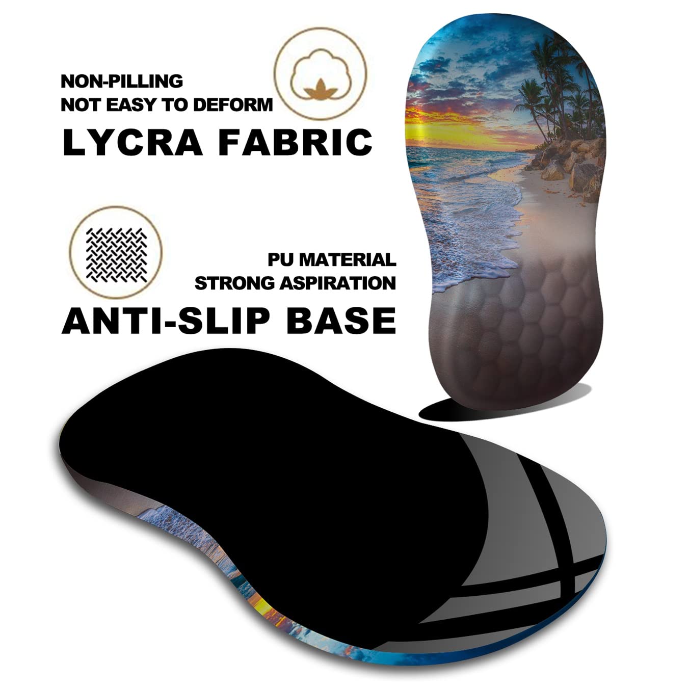 KUOSGM Mouse Pad Wrist Support, Ergonomic Mouse Pad with Massage Dot, Comfortable Computer Mouse