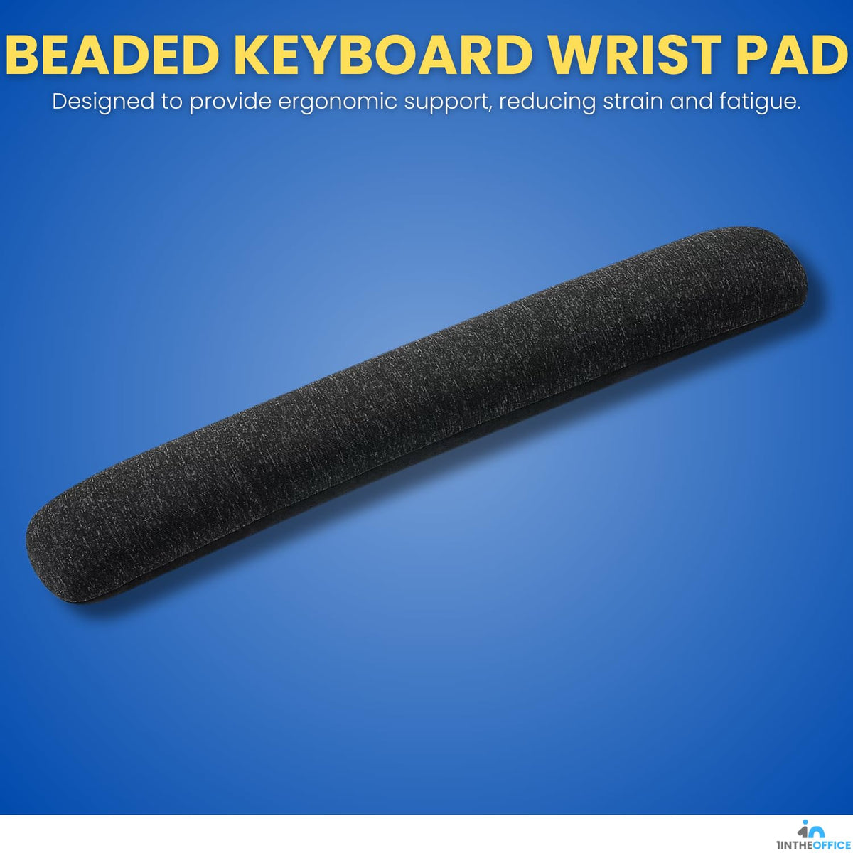 1InTheOffice Beaded Keyboard Wrist Rest Pad, Black/Gray