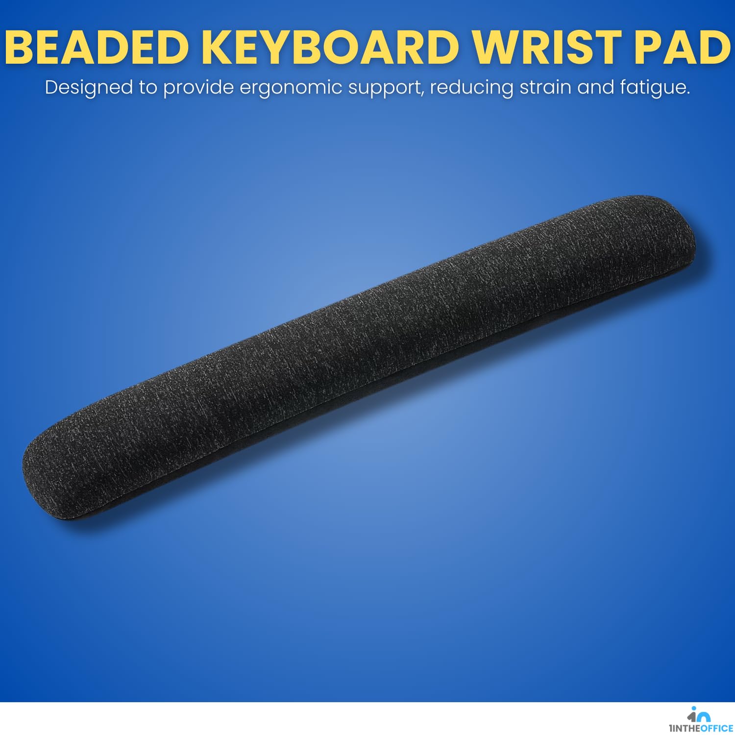 1InTheOffice Beaded Keyboard Wrist Rest Pad, Black/Gray