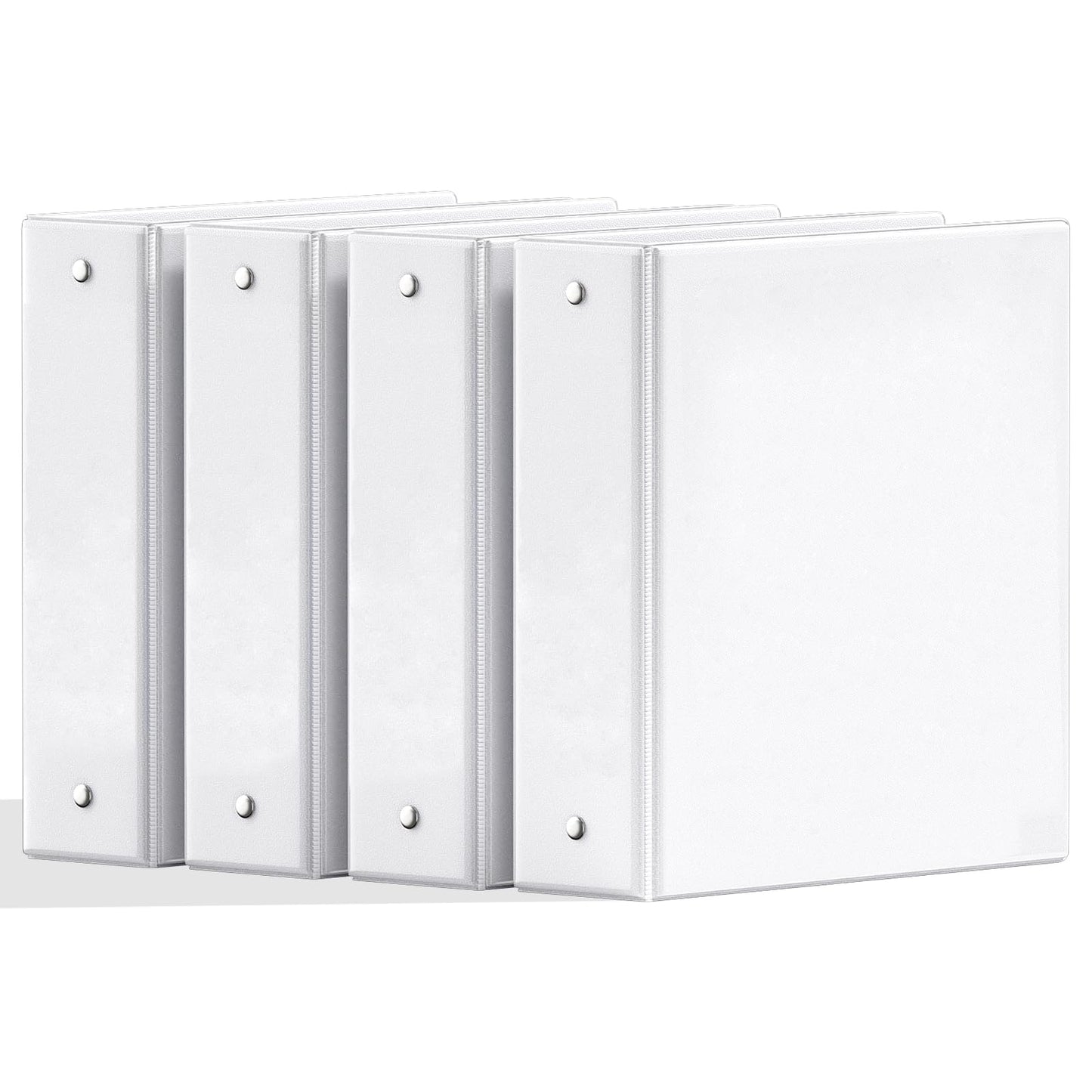 SUNEE 2 Inch Binders 3 Ring 4 Pack, PVC-Free Clear View 2" Binders (Fits 8.5x11 Inches) for School