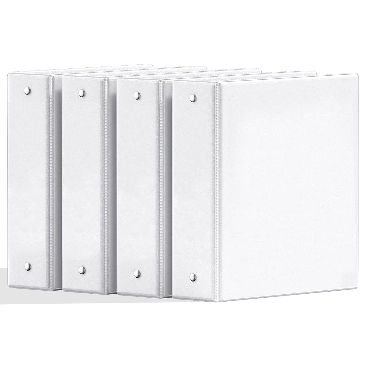 SUNEE 2 Inch Binders 3 Ring 4 Pack, PVC-Free Clear View 2" Binders (Fits 8.5x11 Inches) for School