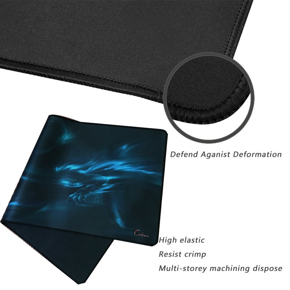 Cmhoo XXL Professional Large Mouse Pad & Computer Game Mouse Mat (35.4x15.7x0.1IN, Dragon)