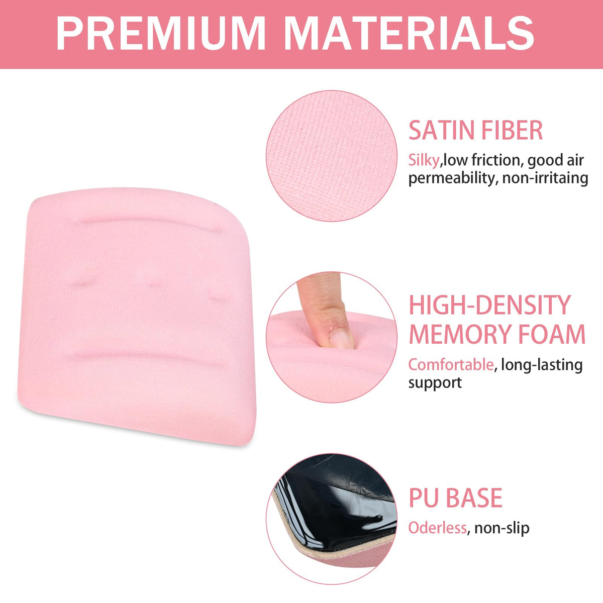VAGAU Wrist Rests for Laptop, Wrist Support for Keyboard and Mouse Pink